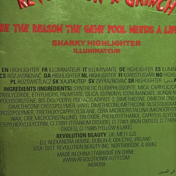 NEW Revolution x Grinch Snarky Highlighter - Picture 5 of 6